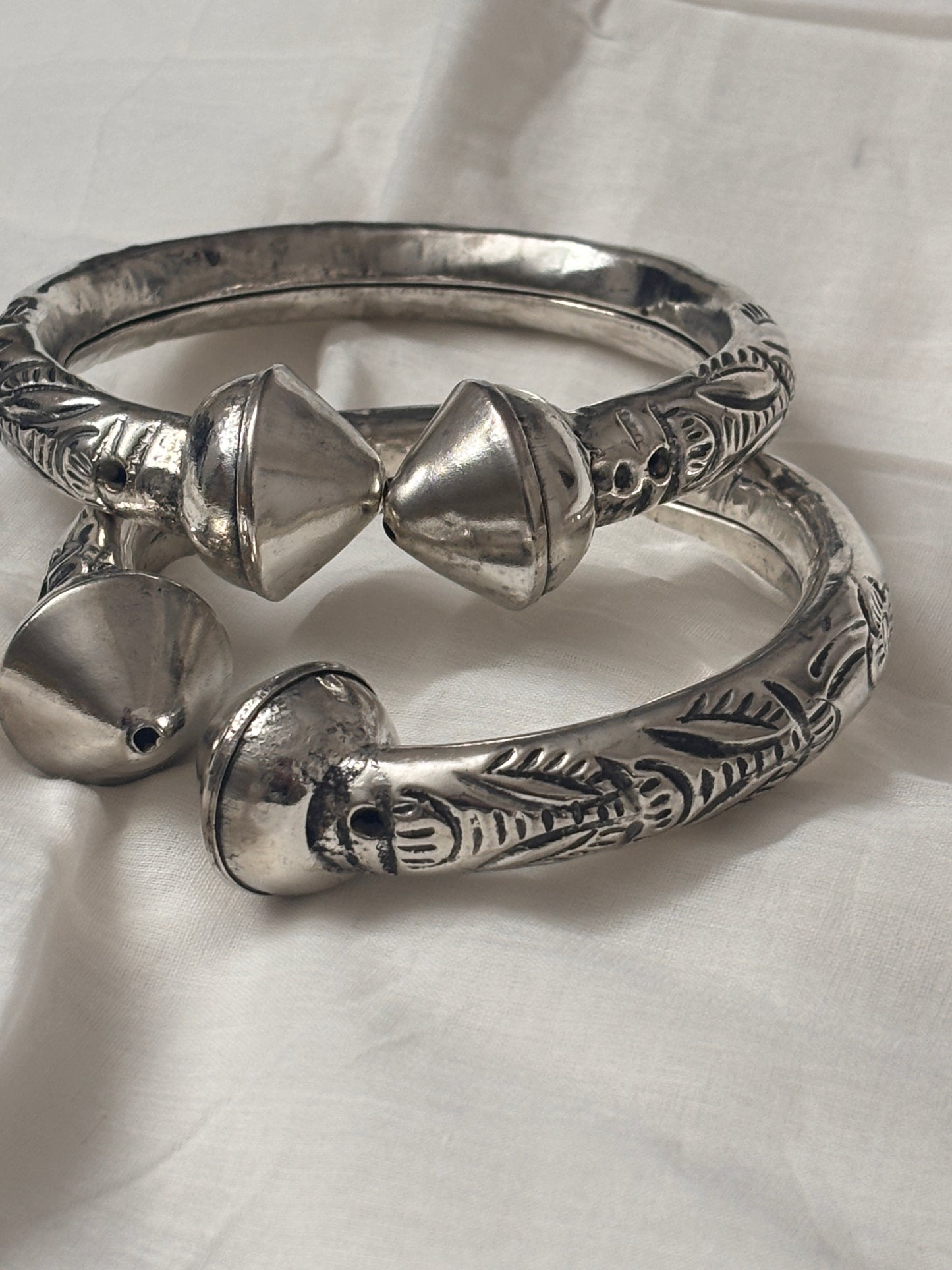 Authentic Haryanvi Jewellery Kadi (Anklet) – Silver Finish Ethnic Foot Ornament