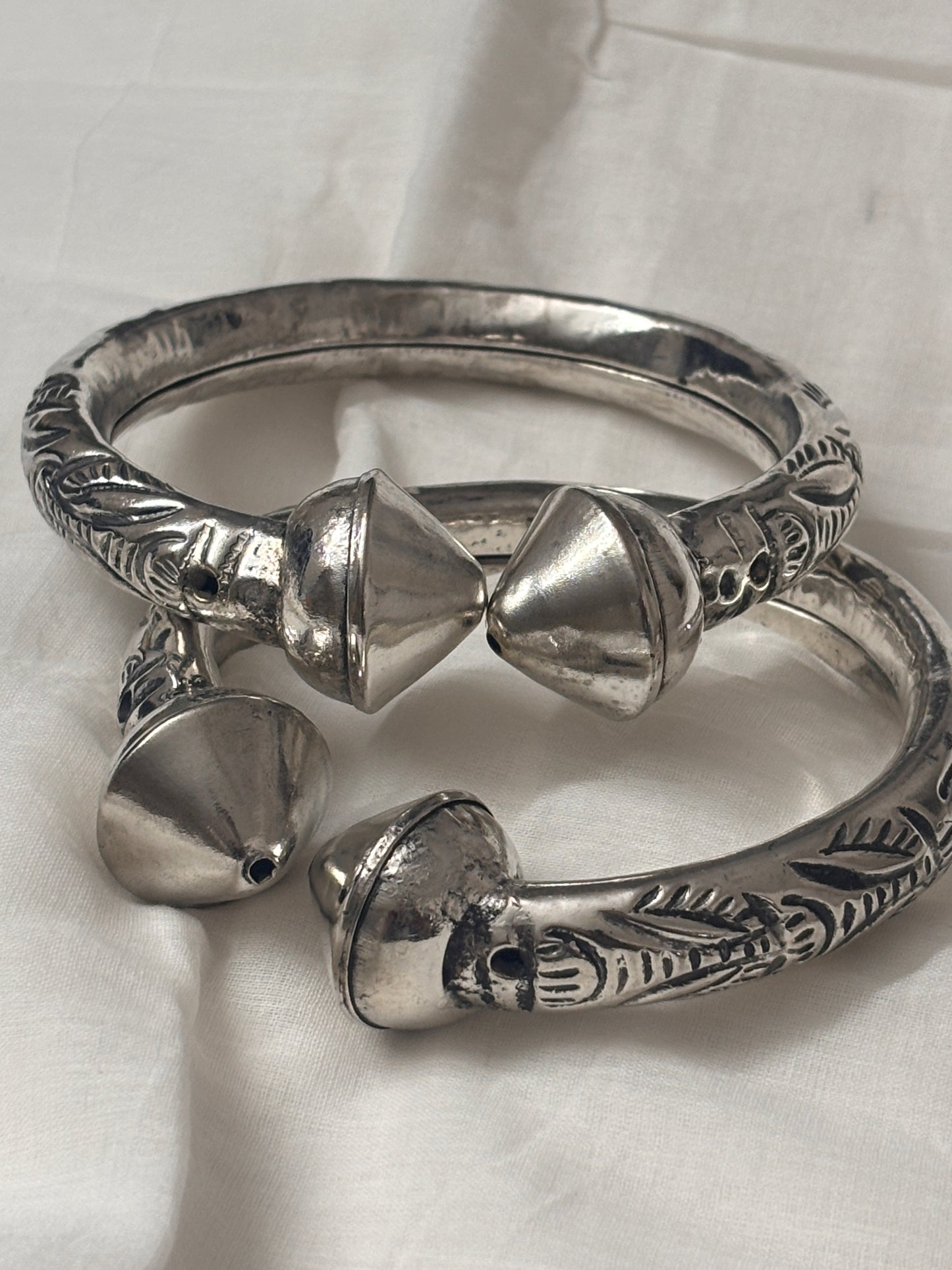 Authentic Haryanvi Jewellery Kadi (Anklet) – Silver Finish Ethnic Foot Ornament